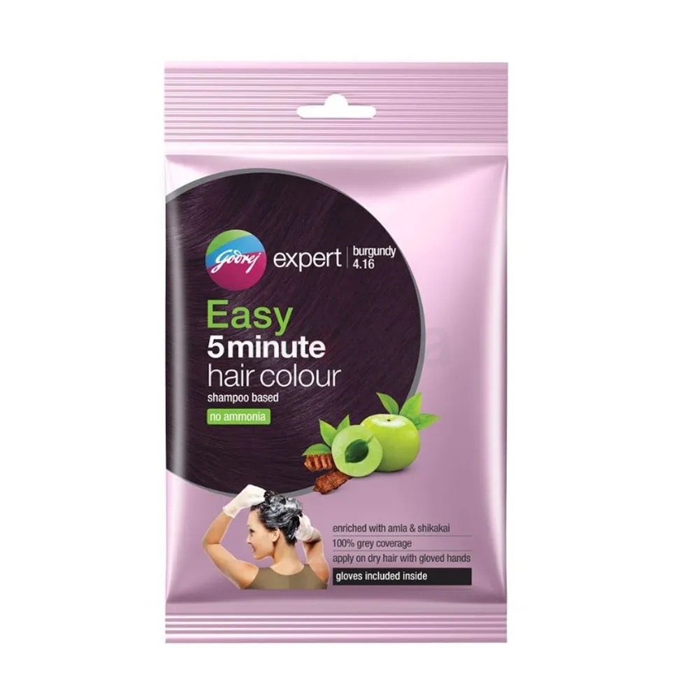 Godrej Expert 5 minute Shampoo Hair Color (Burgundy)